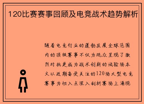 120比赛赛事回顾及电竞战术趋势解析